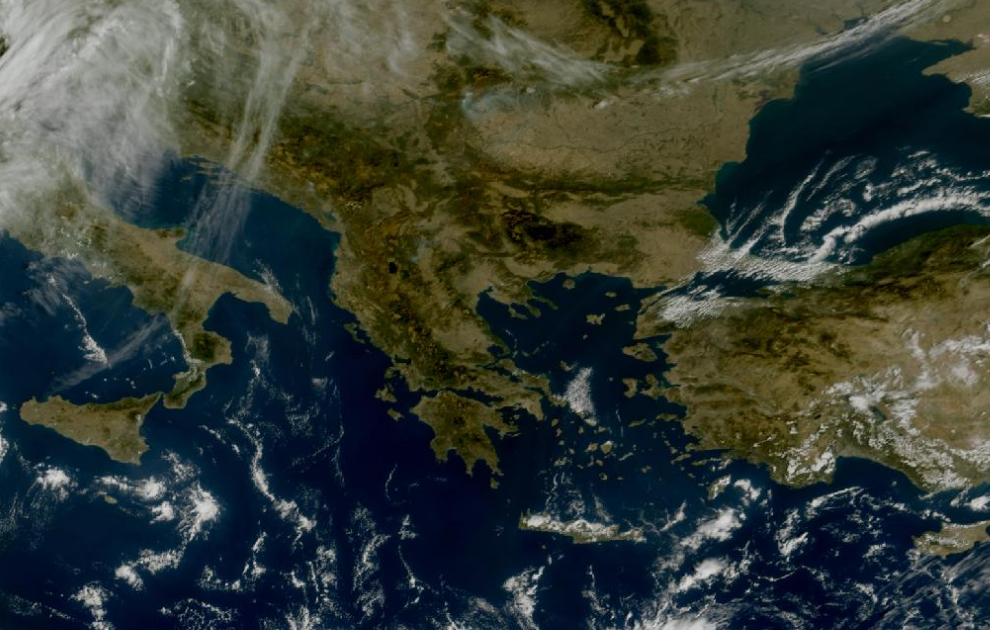 Τελευταία δορυφορική εικόνα νεφοκάλυψης