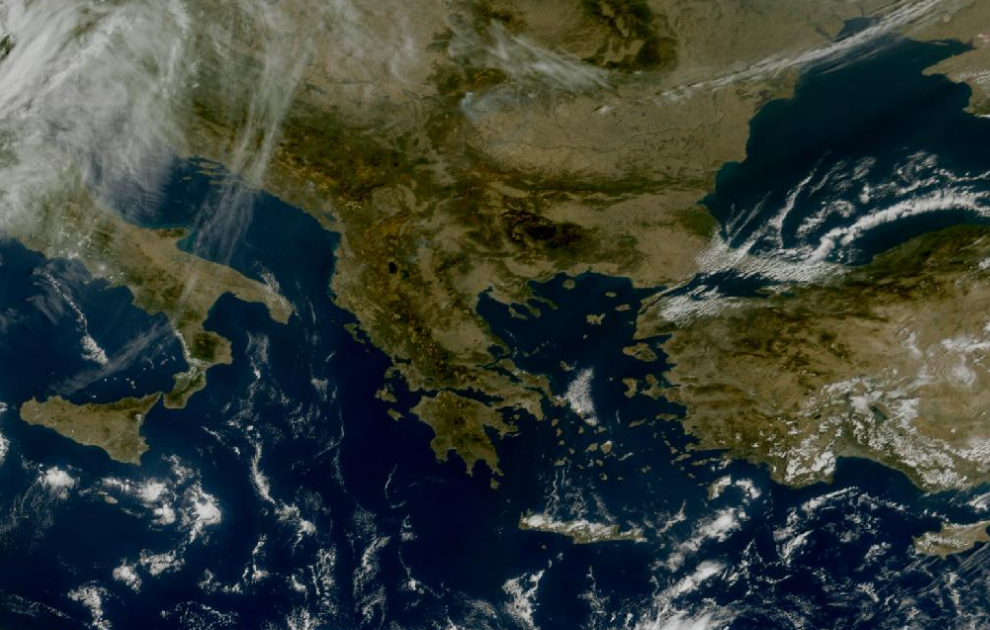 Τελευταία δορυφορική εικόνα νεφοκάλυψης