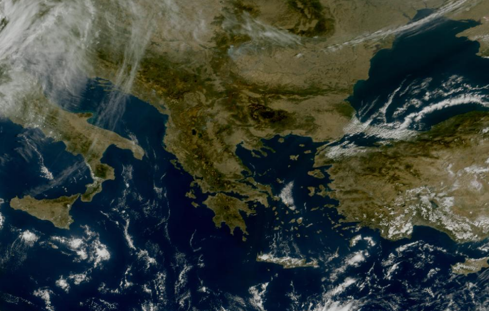 Τελευταία δορυφορική εικόνα νεφοκάλυψης