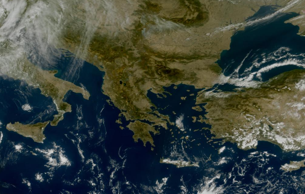 Τελευταία δορυφορική εικόνα νεφοκάλυψης