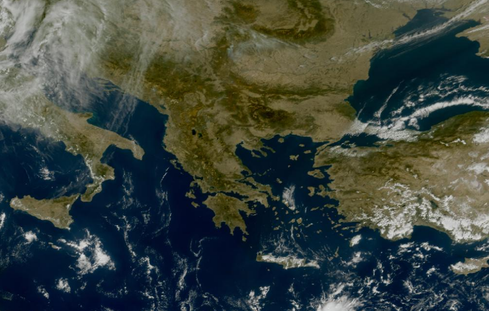 Τελευταία δορυφορική εικόνα νεφοκάλυψης