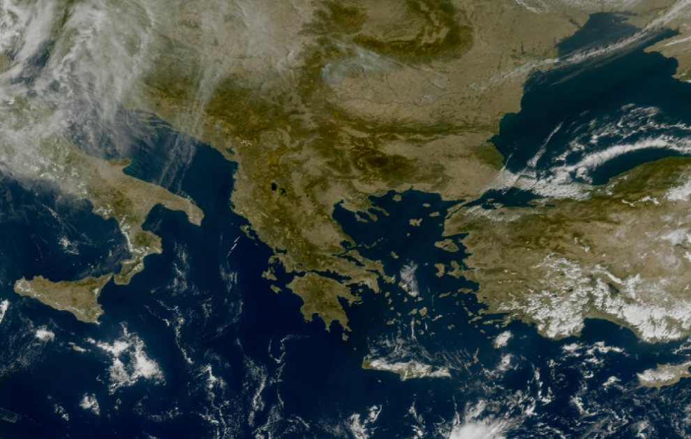Τελευταία δορυφορική εικόνα νεφοκάλυψης