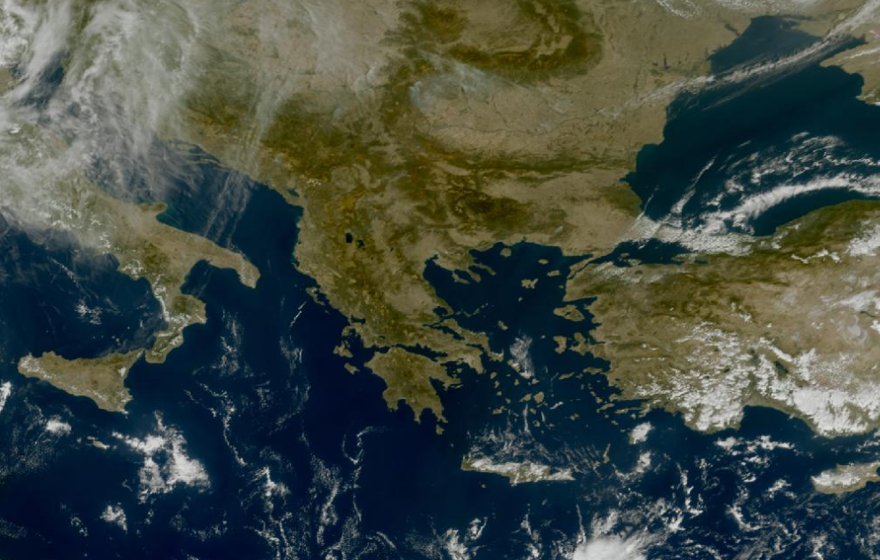 Τελευταία δορυφορική εικόνα νεφοκάλυψης