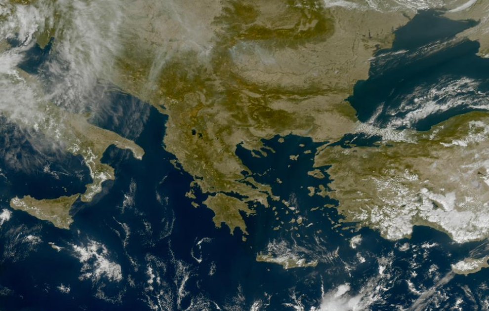 Τελευταία δορυφορική εικόνα νεφοκάλυψης