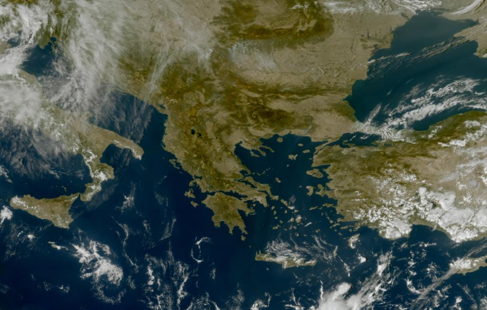 Τελευταία δορυφορική εικόνα νεφοκάλυψης