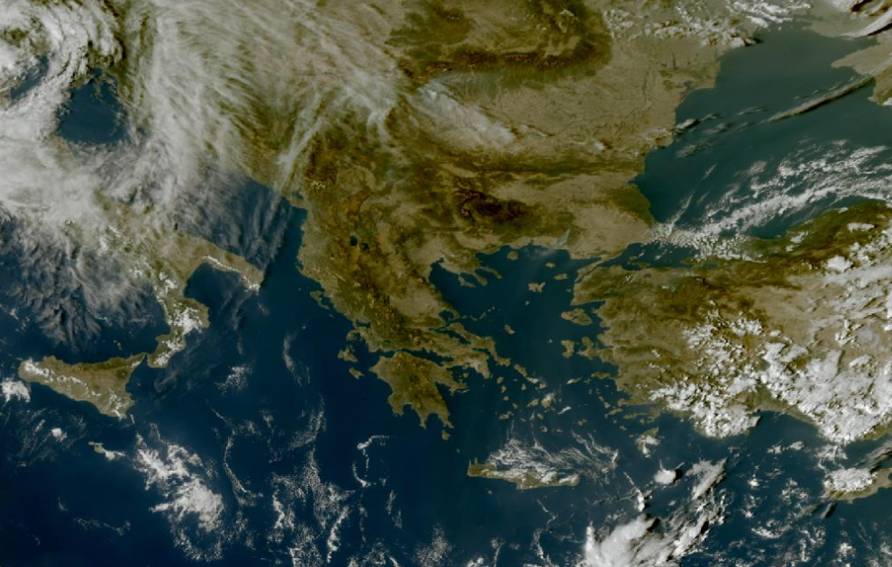 Τελευταία δορυφορική εικόνα νεφοκάλυψης