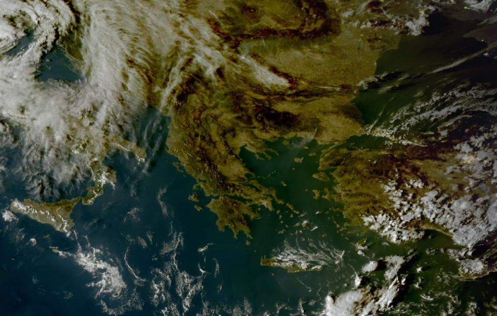 Τελευταία δορυφορική εικόνα νεφοκάλυψης