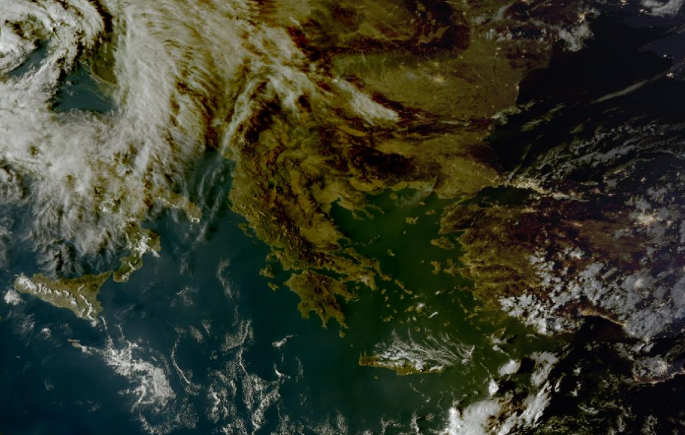Τελευταία δορυφορική εικόνα νεφοκάλυψης