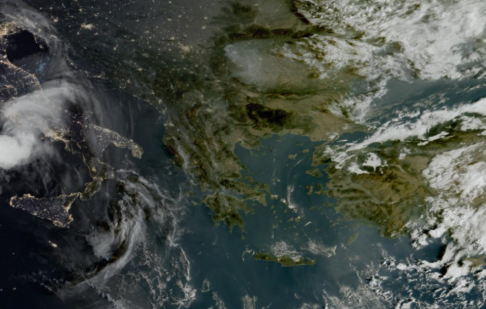 Τελευταία δορυφορική εικόνα νεφοκάλυψης