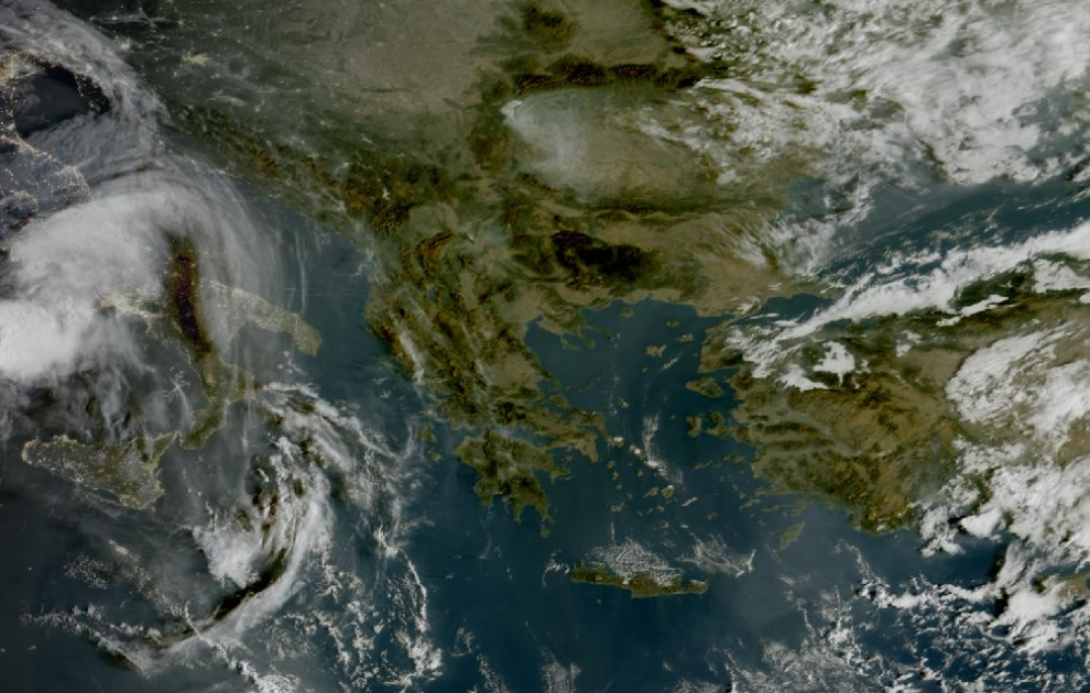 Τελευταία δορυφορική εικόνα νεφοκάλυψης