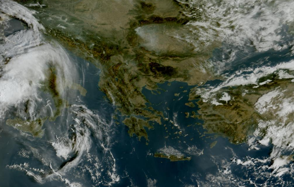 Τελευταία δορυφορική εικόνα νεφοκάλυψης