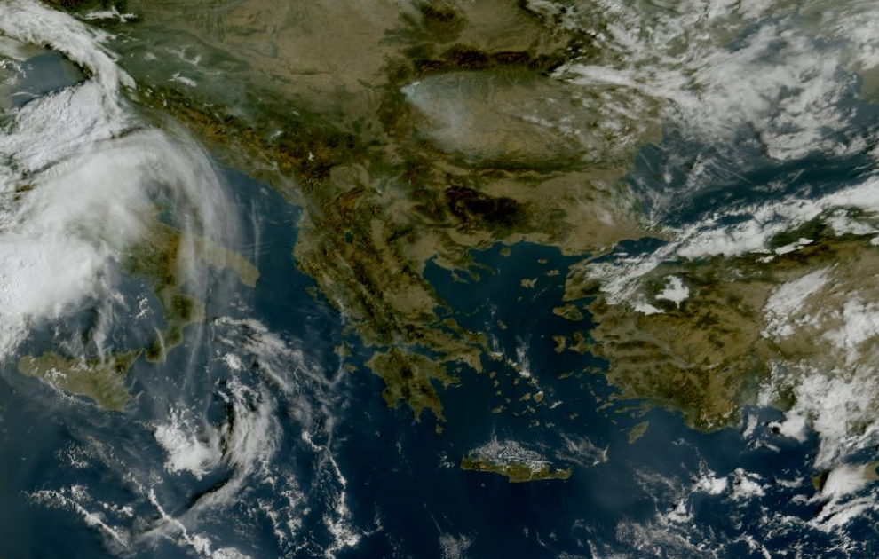 Τελευταία δορυφορική εικόνα νεφοκάλυψης