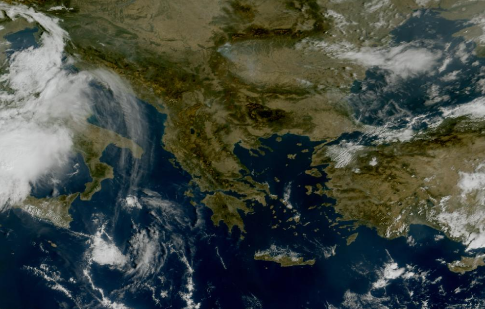 Τελευταία δορυφορική εικόνα νεφοκάλυψης