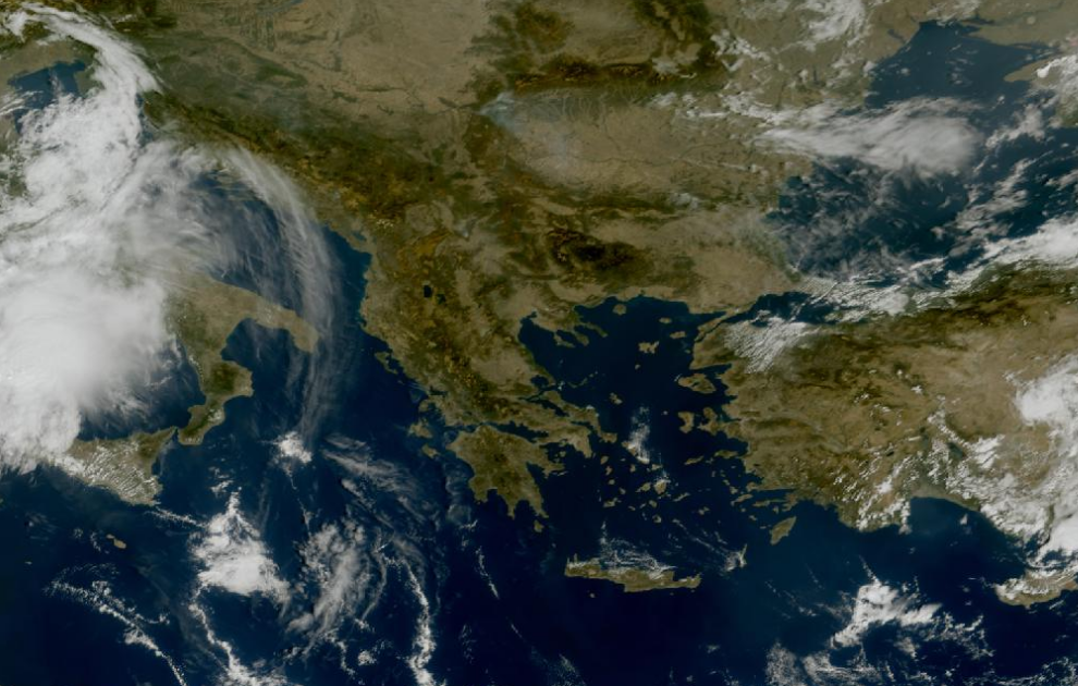 Τελευταία δορυφορική εικόνα νεφοκάλυψης