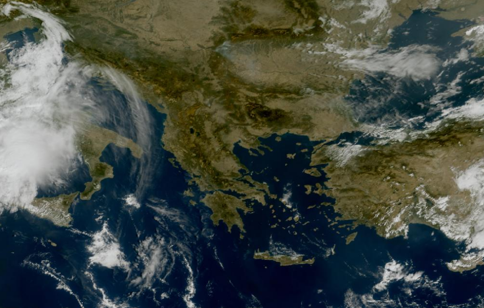 Τελευταία δορυφορική εικόνα νεφοκάλυψης