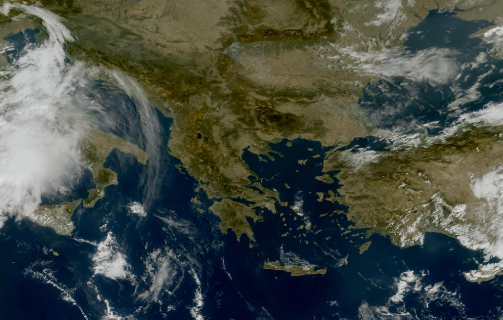Τελευταία δορυφορική εικόνα νεφοκάλυψης