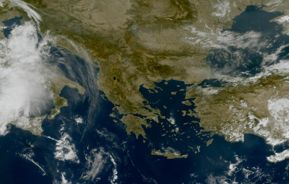 Τελευταία δορυφορική εικόνα νεφοκάλυψης
