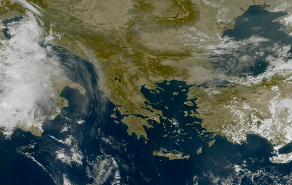 Τελευταία δορυφορική εικόνα νεφοκάλυψης