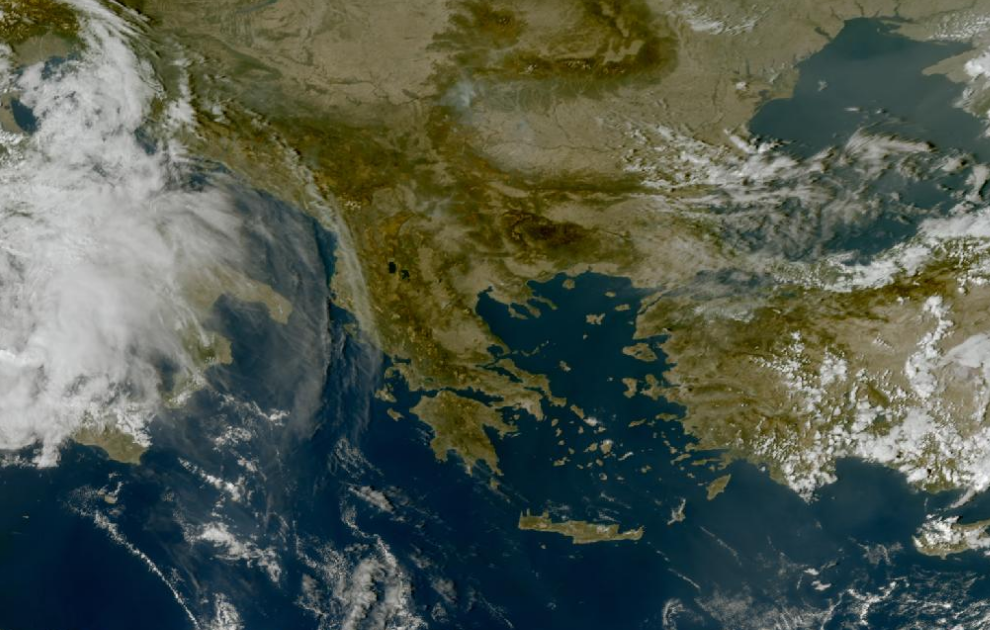 Τελευταία δορυφορική εικόνα νεφοκάλυψης