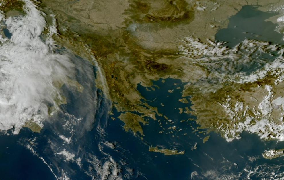 Τελευταία δορυφορική εικόνα νεφοκάλυψης