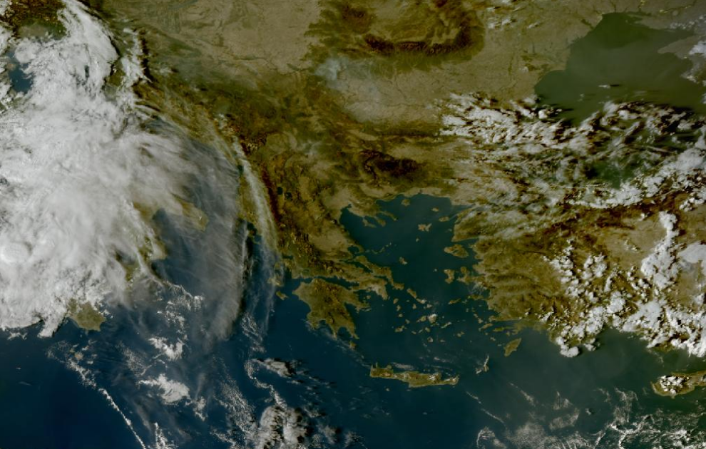 Τελευταία δορυφορική εικόνα νεφοκάλυψης