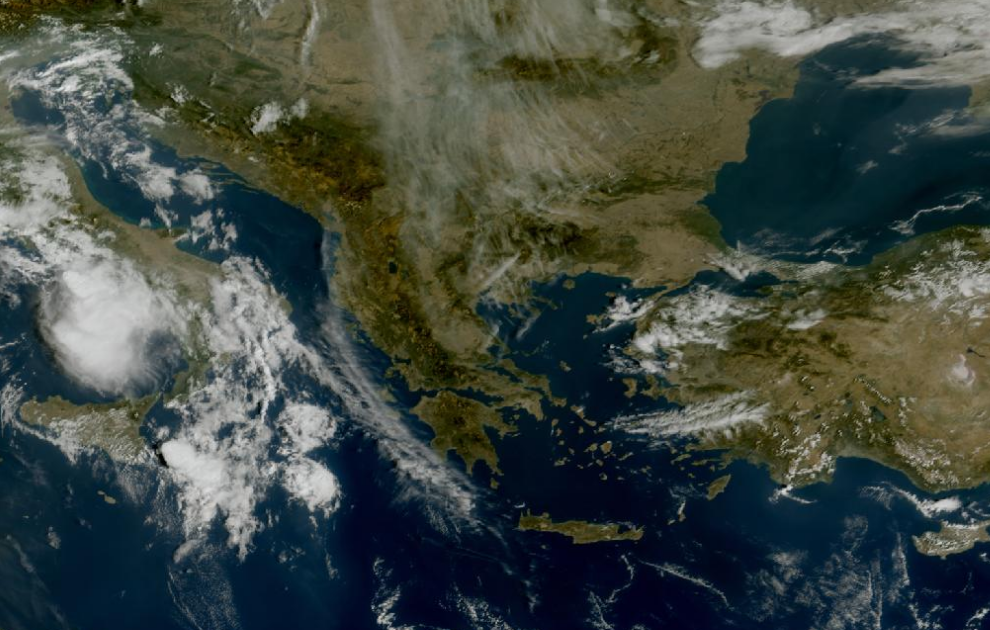 Τελευταία δορυφορική εικόνα νεφοκάλυψης