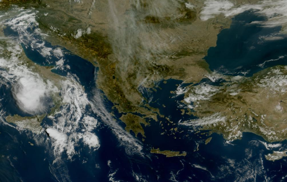Τελευταία δορυφορική εικόνα νεφοκάλυψης