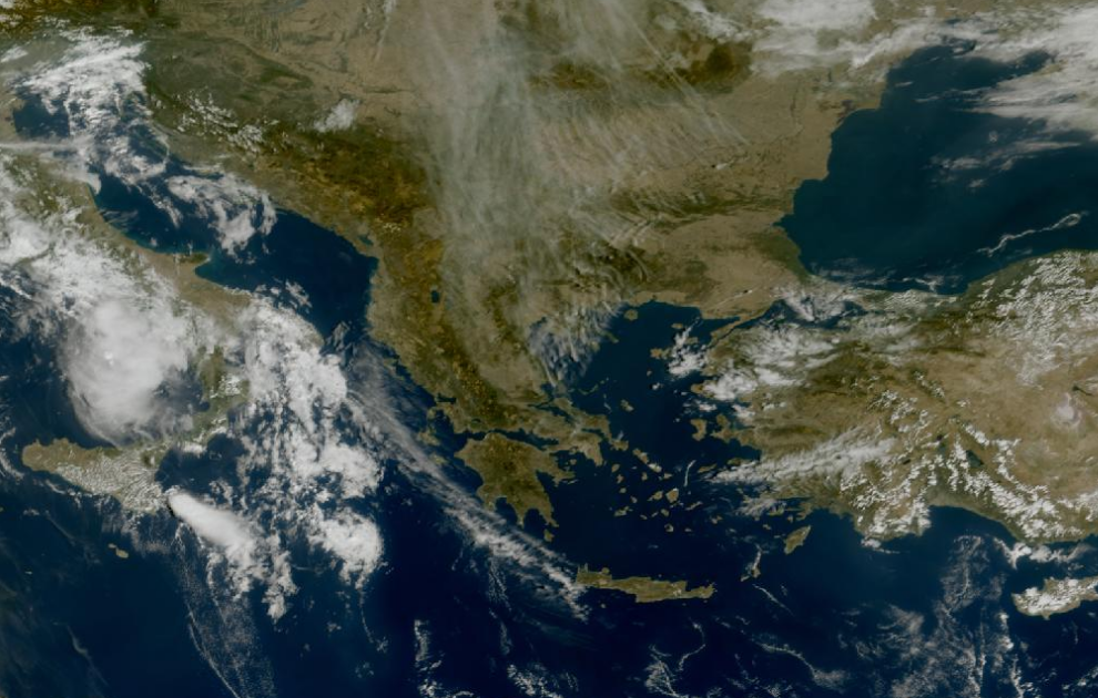 Τελευταία δορυφορική εικόνα νεφοκάλυψης