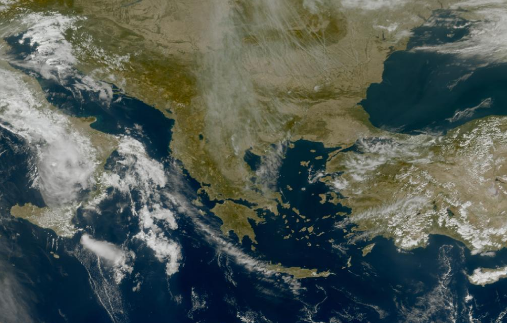 Τελευταία δορυφορική εικόνα νεφοκάλυψης