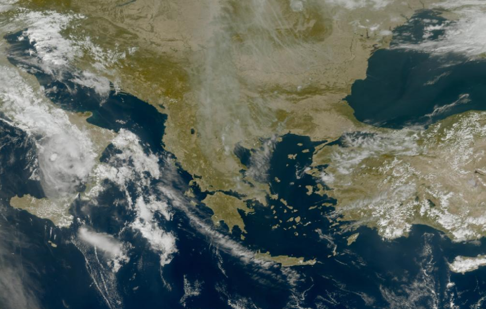 Τελευταία δορυφορική εικόνα νεφοκάλυψης