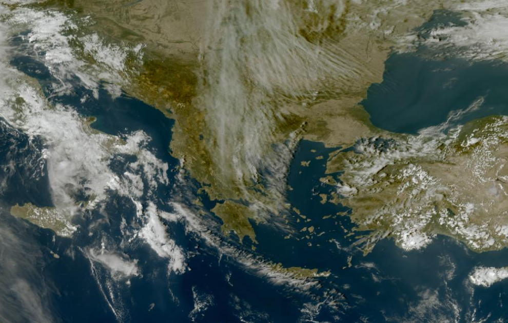 Τελευταία δορυφορική εικόνα νεφοκάλυψης