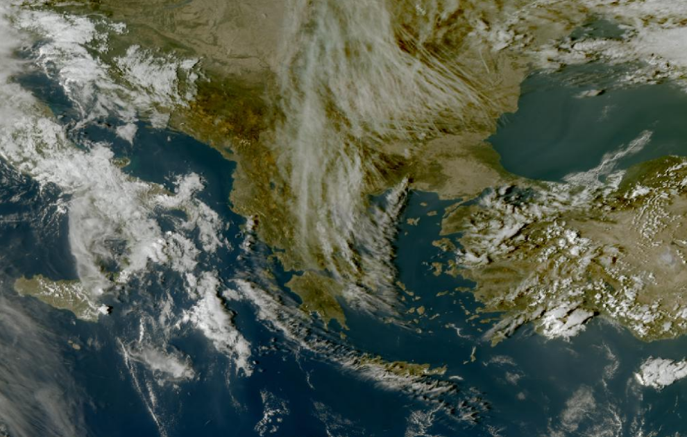 Τελευταία δορυφορική εικόνα νεφοκάλυψης