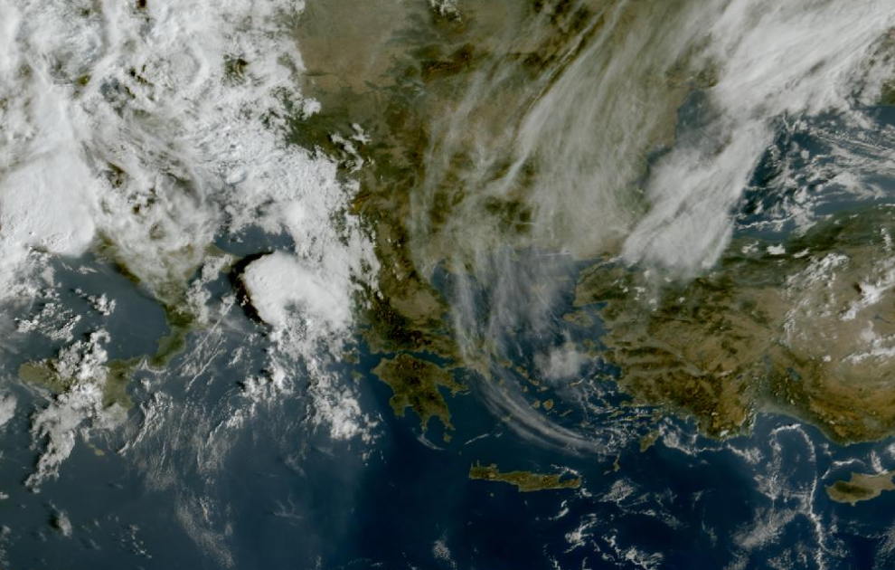 Τελευταία δορυφορική εικόνα νεφοκάλυψης