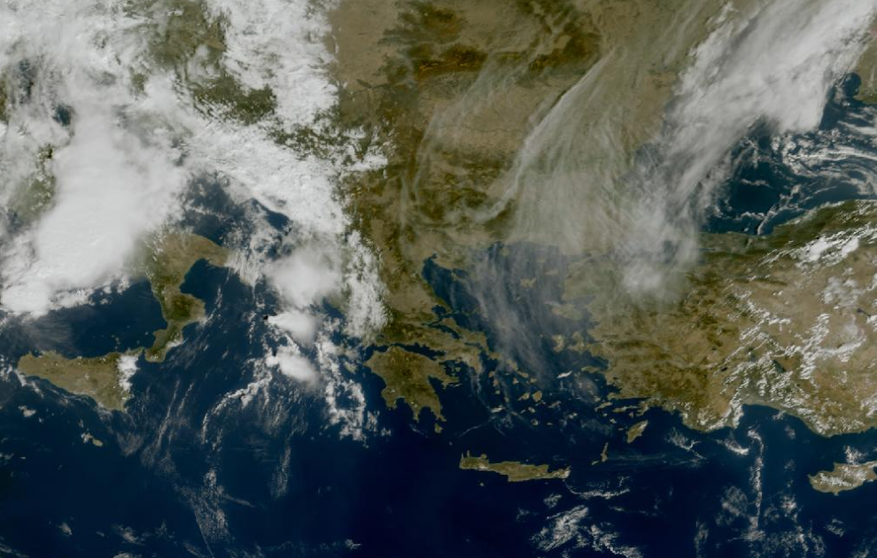 Τελευταία δορυφορική εικόνα νεφοκάλυψης