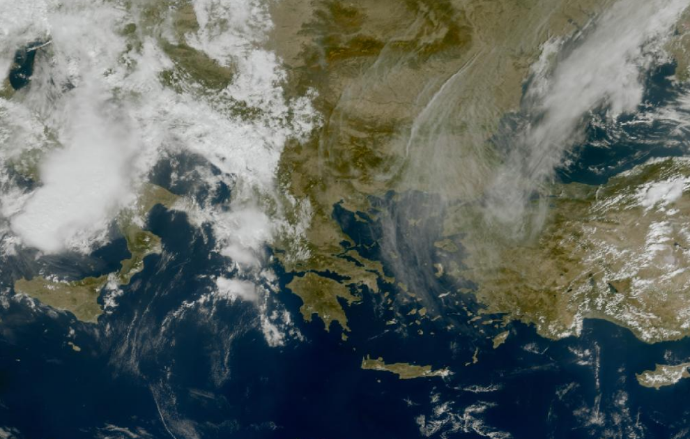 Τελευταία δορυφορική εικόνα νεφοκάλυψης