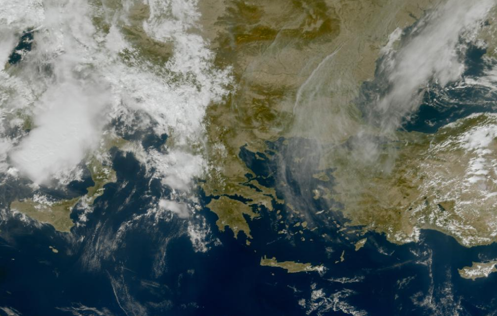 Τελευταία δορυφορική εικόνα νεφοκάλυψης