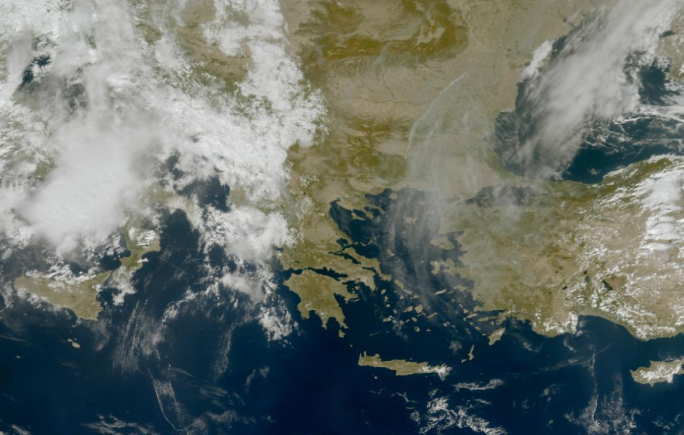 Τελευταία δορυφορική εικόνα νεφοκάλυψης