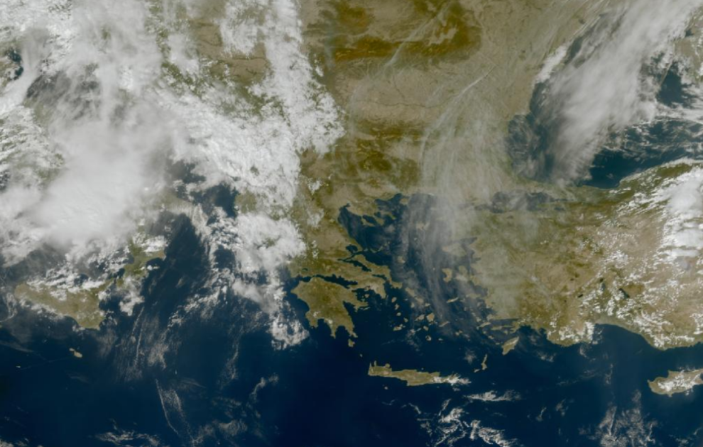 Τελευταία δορυφορική εικόνα νεφοκάλυψης