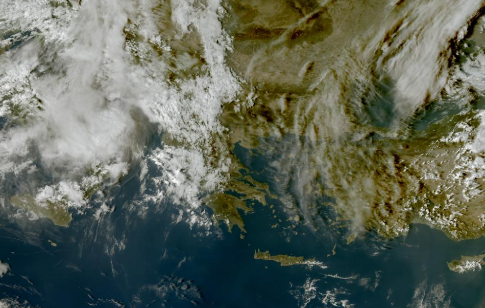 Τελευταία δορυφορική εικόνα νεφοκάλυψης