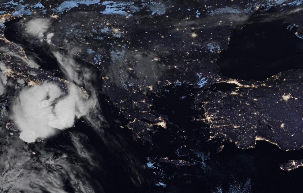 Τελευταία δορυφορική εικόνα νεφοκάλυψης