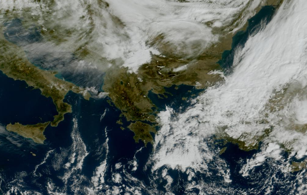 Τελευταία δορυφορική εικόνα νεφοκάλυψης
