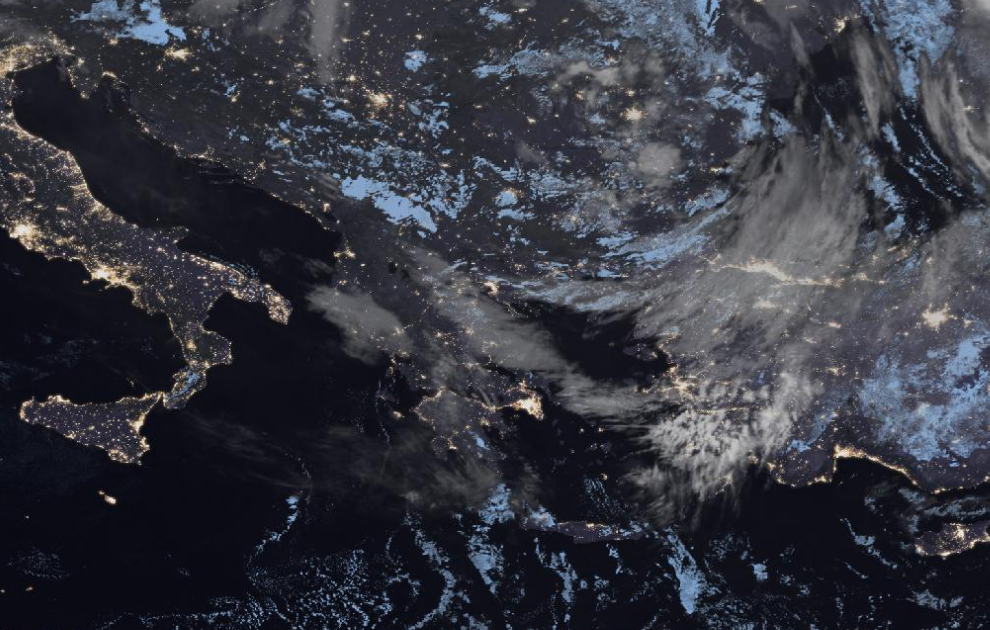 Τελευταία δορυφορική εικόνα νεφοκάλυψης