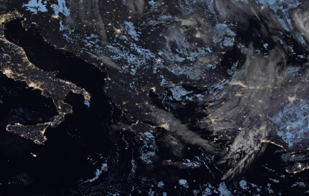 Τελευταία δορυφορική εικόνα νεφοκάλυψης