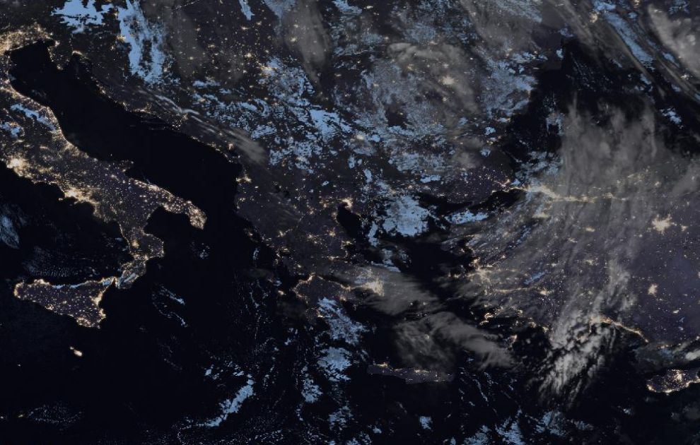 Τελευταία δορυφορική εικόνα νεφοκάλυψης