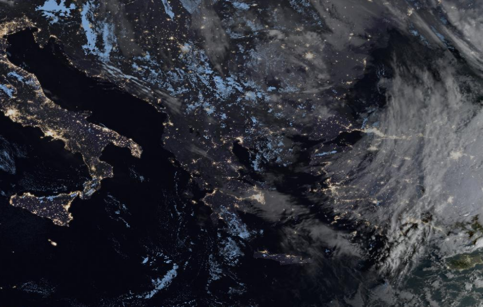 Τελευταία δορυφορική εικόνα νεφοκάλυψης