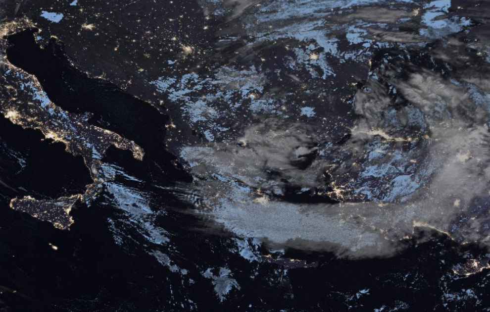 Τελευταία δορυφορική εικόνα νεφοκάλυψης
