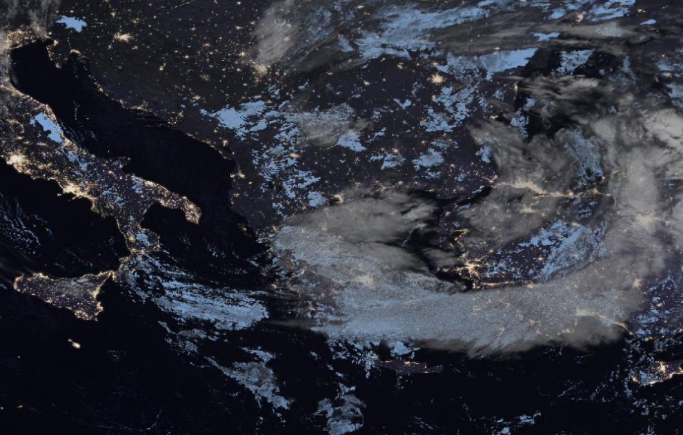 Τελευταία δορυφορική εικόνα νεφοκάλυψης