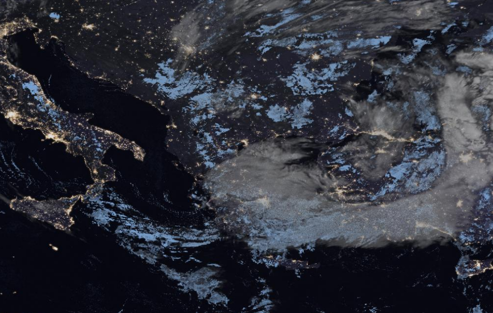 Τελευταία δορυφορική εικόνα νεφοκάλυψης