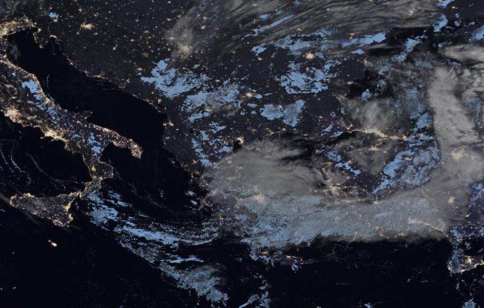 Τελευταία δορυφορική εικόνα νεφοκάλυψης