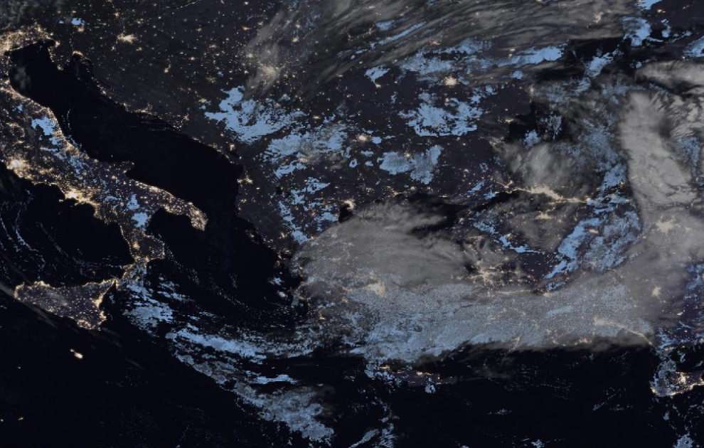 Τελευταία δορυφορική εικόνα νεφοκάλυψης